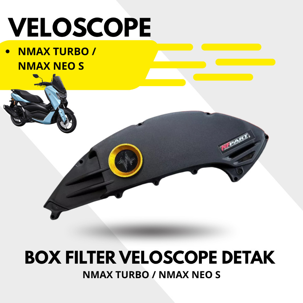 COD Veloscope Tutup Box Filter Variasi For Nmax Turbo - Nmax Neo S - Nmax 2024 2025 - Aksesoris Nmax