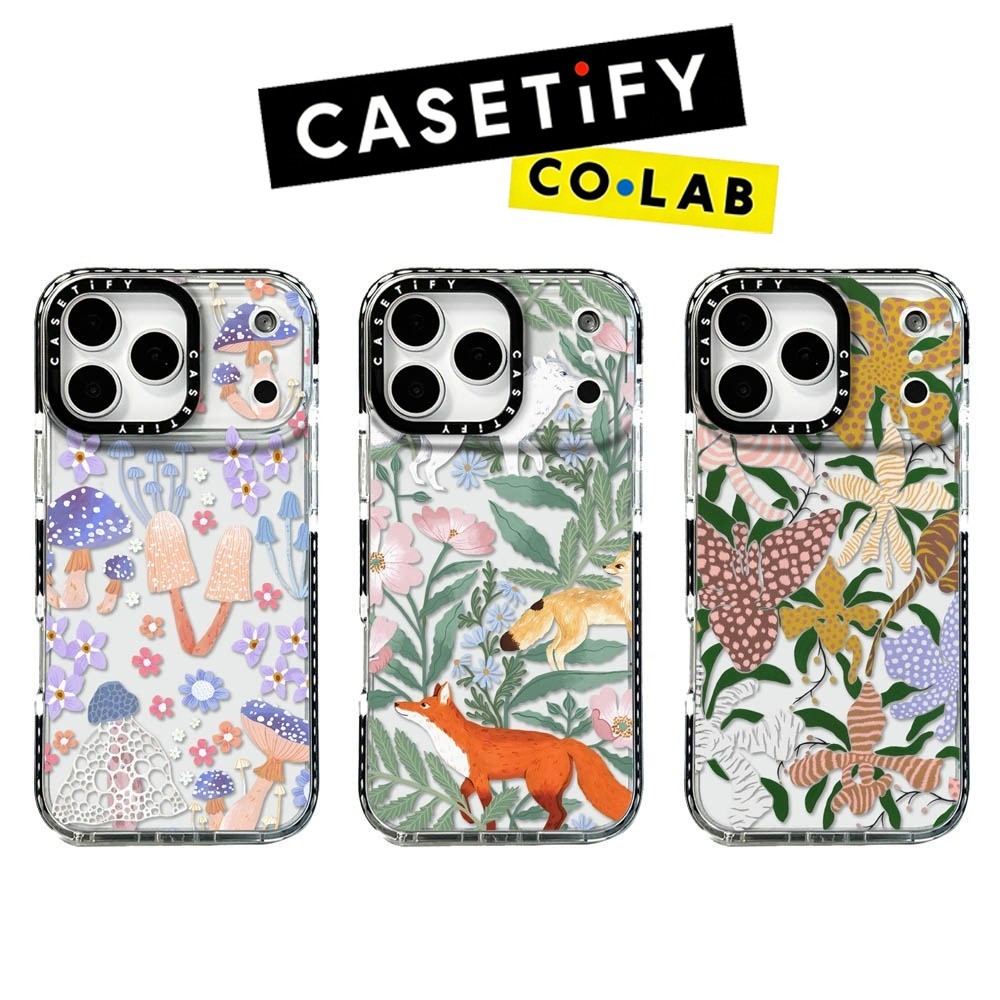 Original CASETiFY Mushroom Fox Phone Case for IPhone 17ProMax 16ProMax 16pro 16 12 13 15Pro 15ProMax