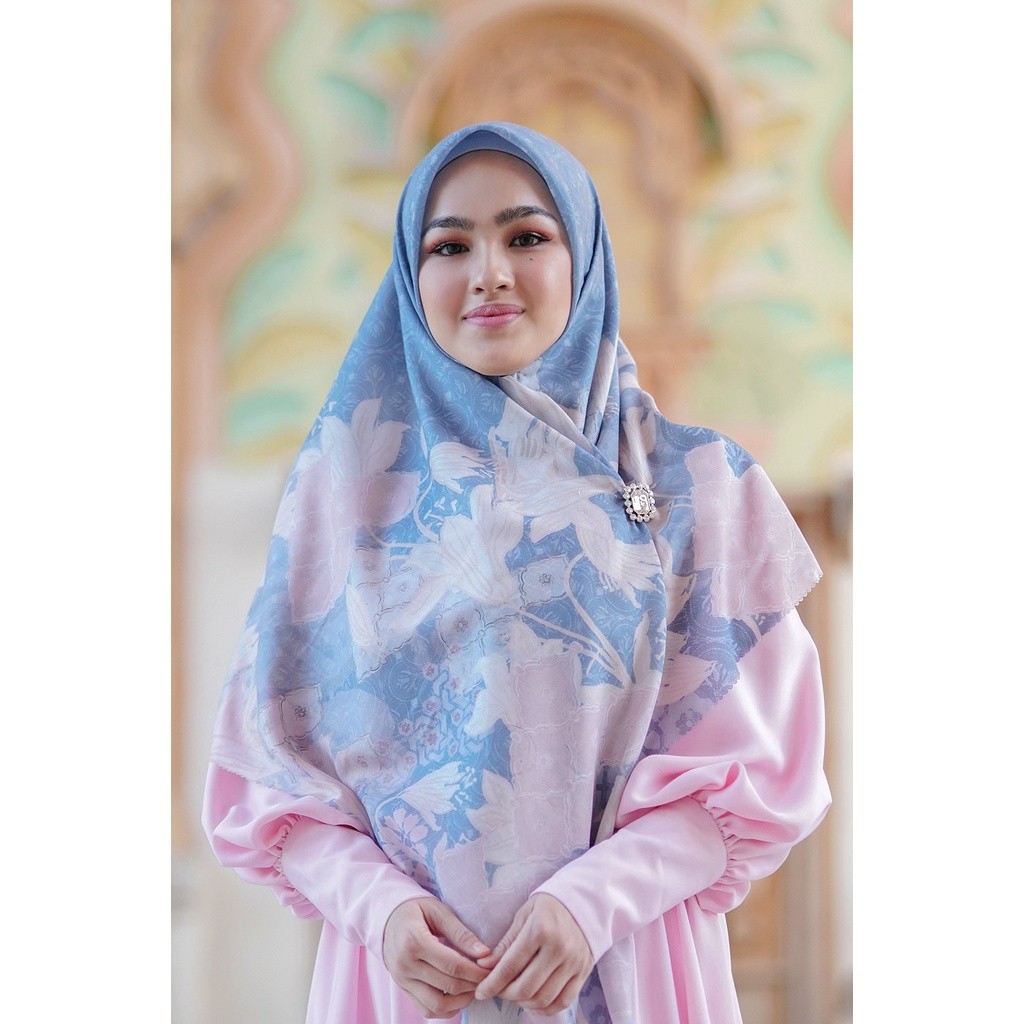 Buttonscarves Maharani Series/Voal Square XL/Blue