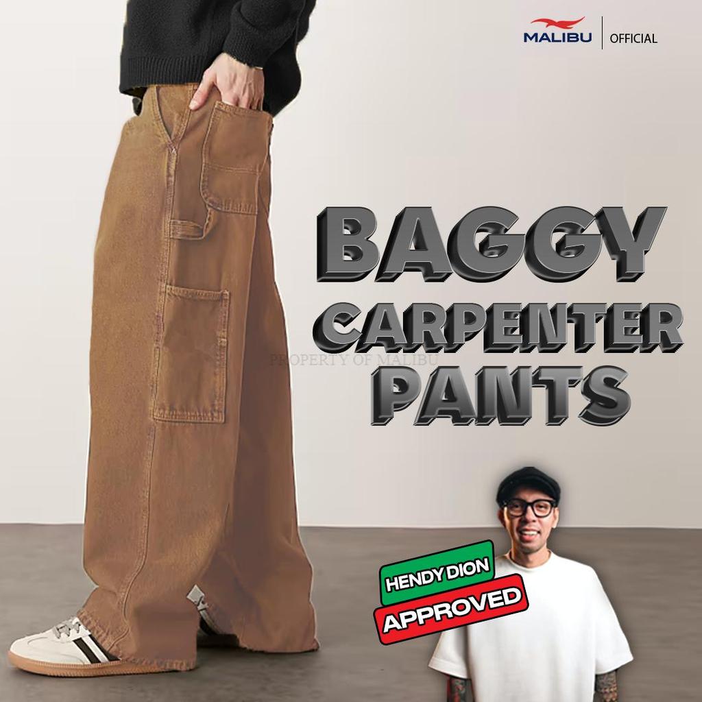 [MALIBU X HENDY DION] Malibu Celana Panjang Karet Baggy Carpenter Long Pants Twill Pria