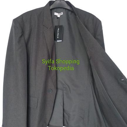 PROMO  Jas Pria Slim Fit Jas Pria Formal Jas Slimfit - Abu abu tua, S