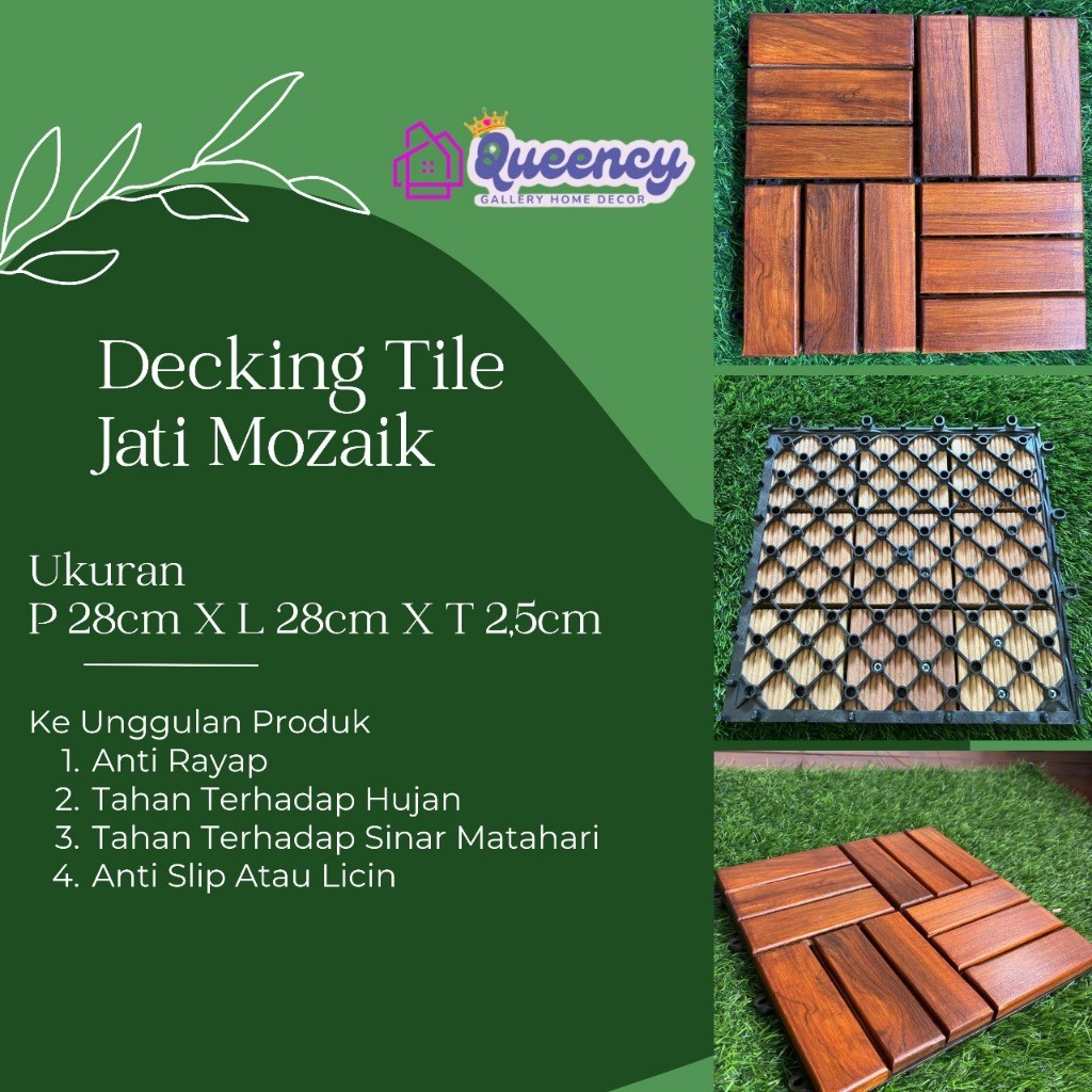 Lantai kayu - Decking tile kayu jati -decking tile jati=lantai kayu bongkar pasang- lantai kayu jati