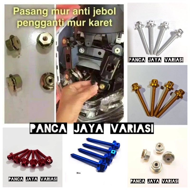Baut Visor Probolt , Baut Probolt Windshield , Baut Anti Jebol Baut Winsil Nmax Old , Nmax New , Aer