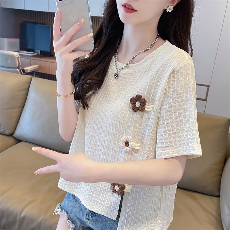 Kaos Lengan Pendek Women 's Loose Short Top