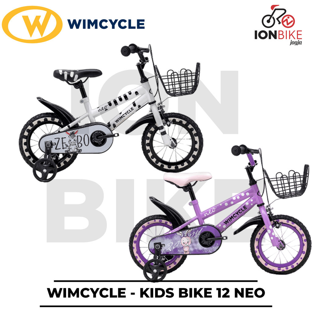 Sepeda Anak Wimcycle Neo 12 Terbaru Edisi Zebo Rany Kids Bike Cowok Cewek Laki Laki Perempuan Wim Cy