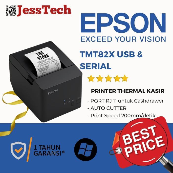EPSON TM-T82X - Printer Kasir Thermal USB Serial RS-232 TMT82X - PORT USB&SERIAL