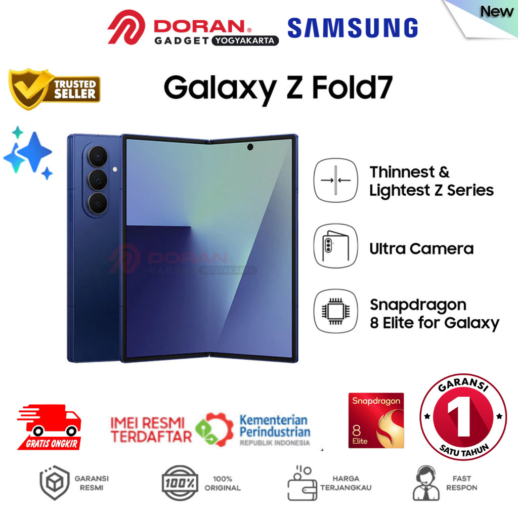 Samsung Galaxy Z Fold7 12/512GB - Hp Lipat AI | Kamera 200MP