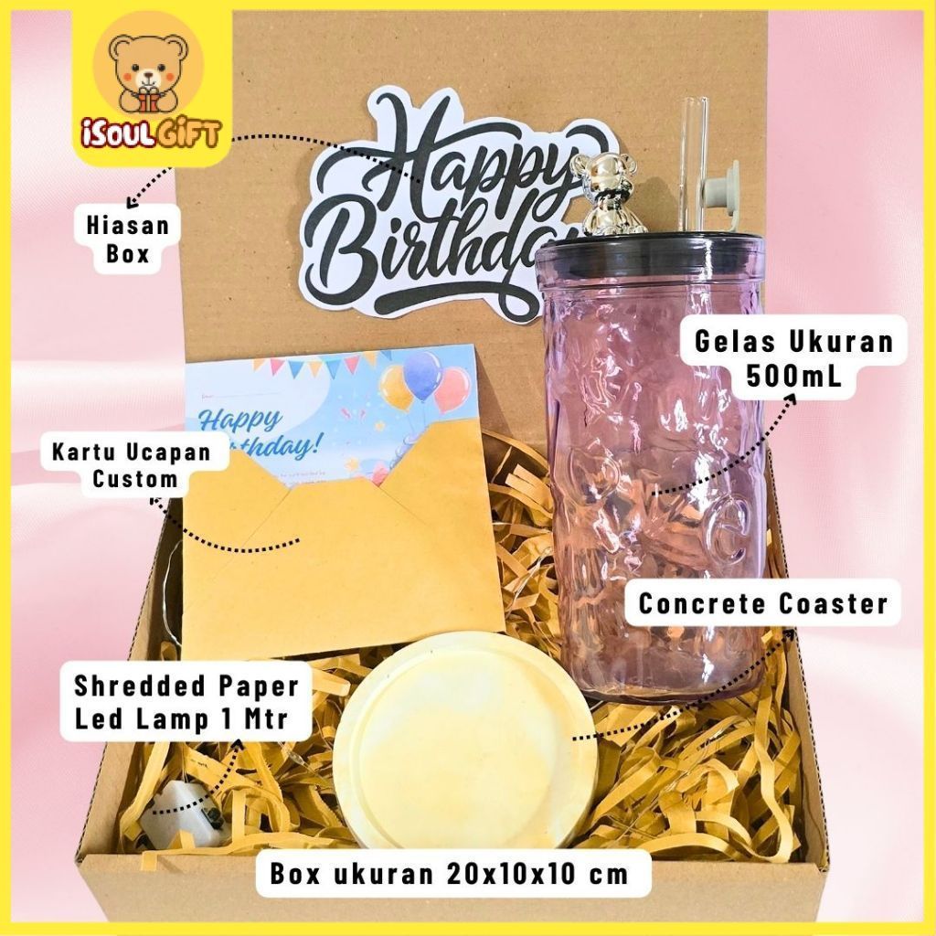 Hampers Botol Paket Hadiah Untuk Pasangan dan Sahabat + Free Request Kartu Ucapan + Premium Packing