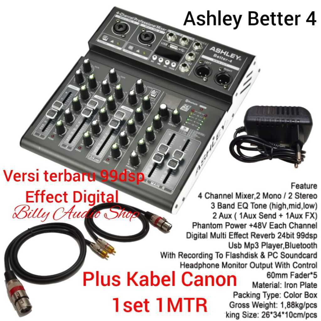 Mixer Ashley Better 4 NEW , MICROVERB BEST 4 , Premium 4 New effect reverb digital