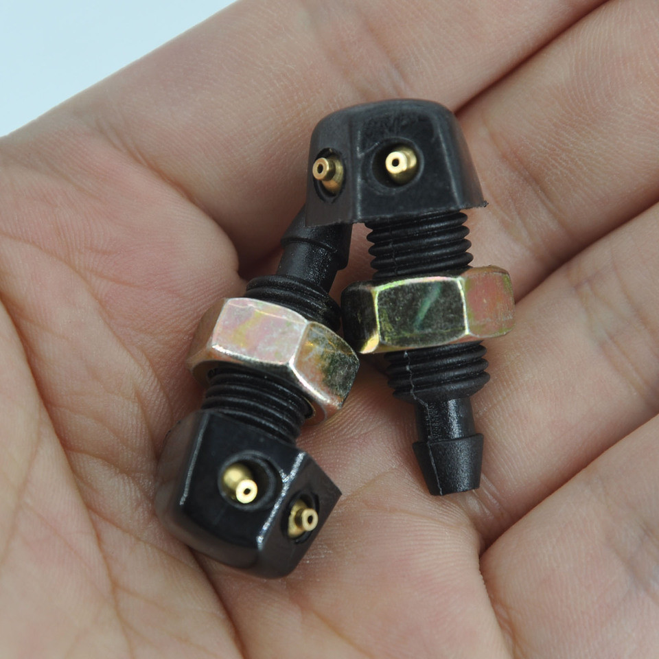 2Pcs Universal Y Car Windshield Wiper Washer Nozzle Jet Windscreen Sprayer Kit Water Outlet for Fron