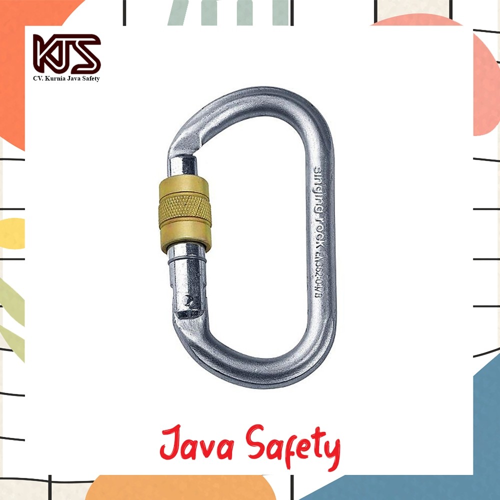 Singing Rock Oval Steel Screw Lock | Carabiner Singing Rock Oval Steel Screw Lock | Steel Oval Screw