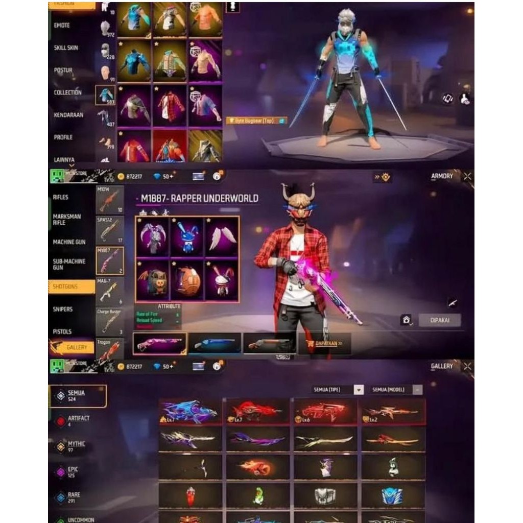 dijual akun free fire terlaris