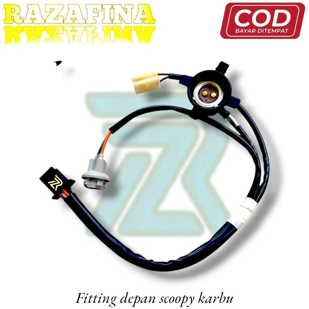 Fitting Lampu Depan Cop depan Assy Honda Scoopy Karbu KYT 2010-2013 Socket Fitting Lampu Depan Scoop