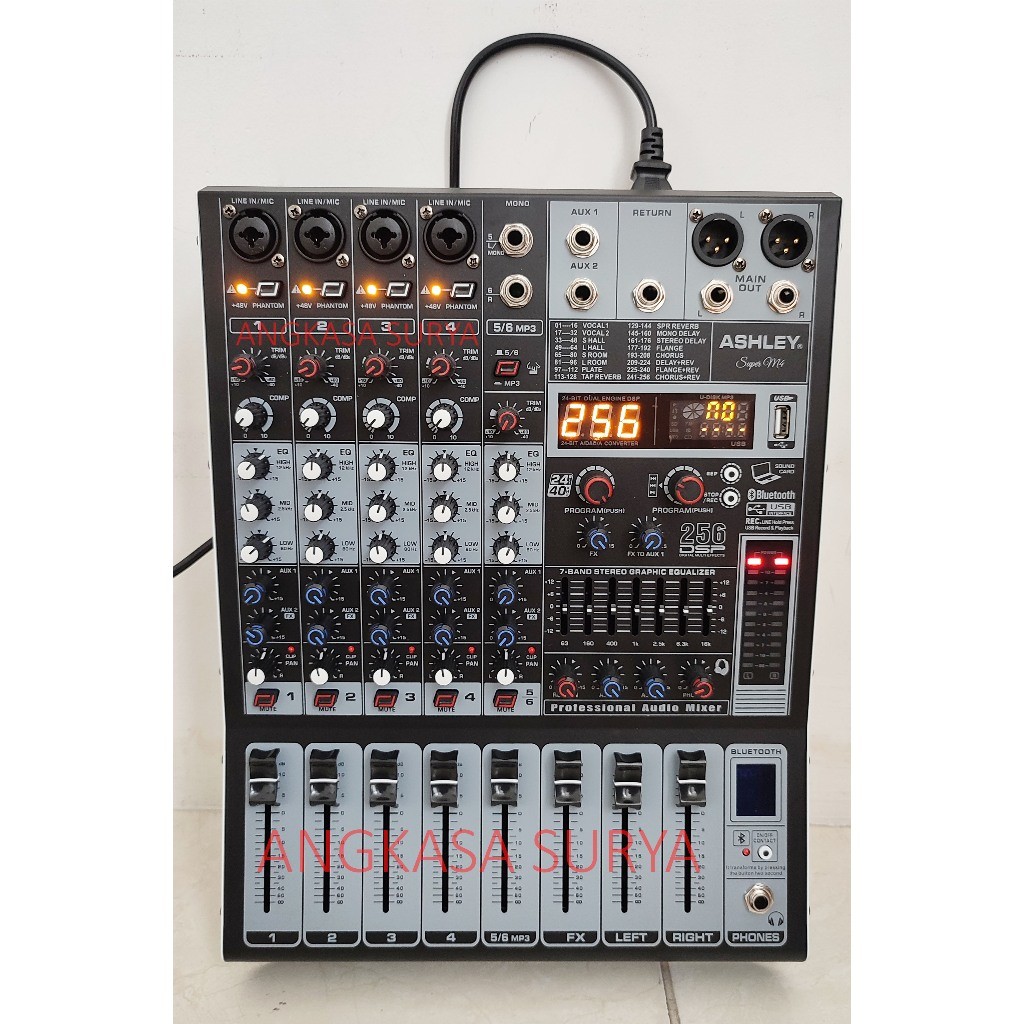 MIXER ASHLEY SUPER M4 COMPRESSOR ORIGINAL /MIXER AUIDO 4 CHANNEL ASHLEY SUPER M4 COMPRESSOR EFFECT R
