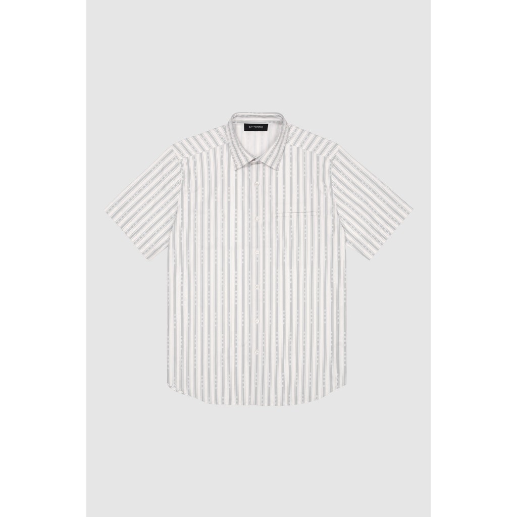 Buttonscarves Striped Men Shirt - Gray
