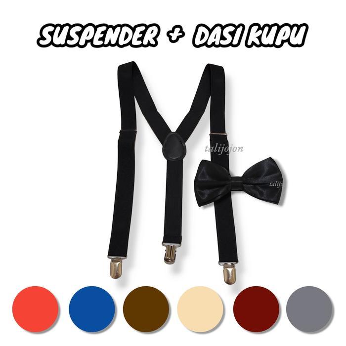 Dasi Kupu Kupu Suspender Pria Suspender Dewasa Suspender Anak Dasi Hitam Suspender Hitam Warna Lengk