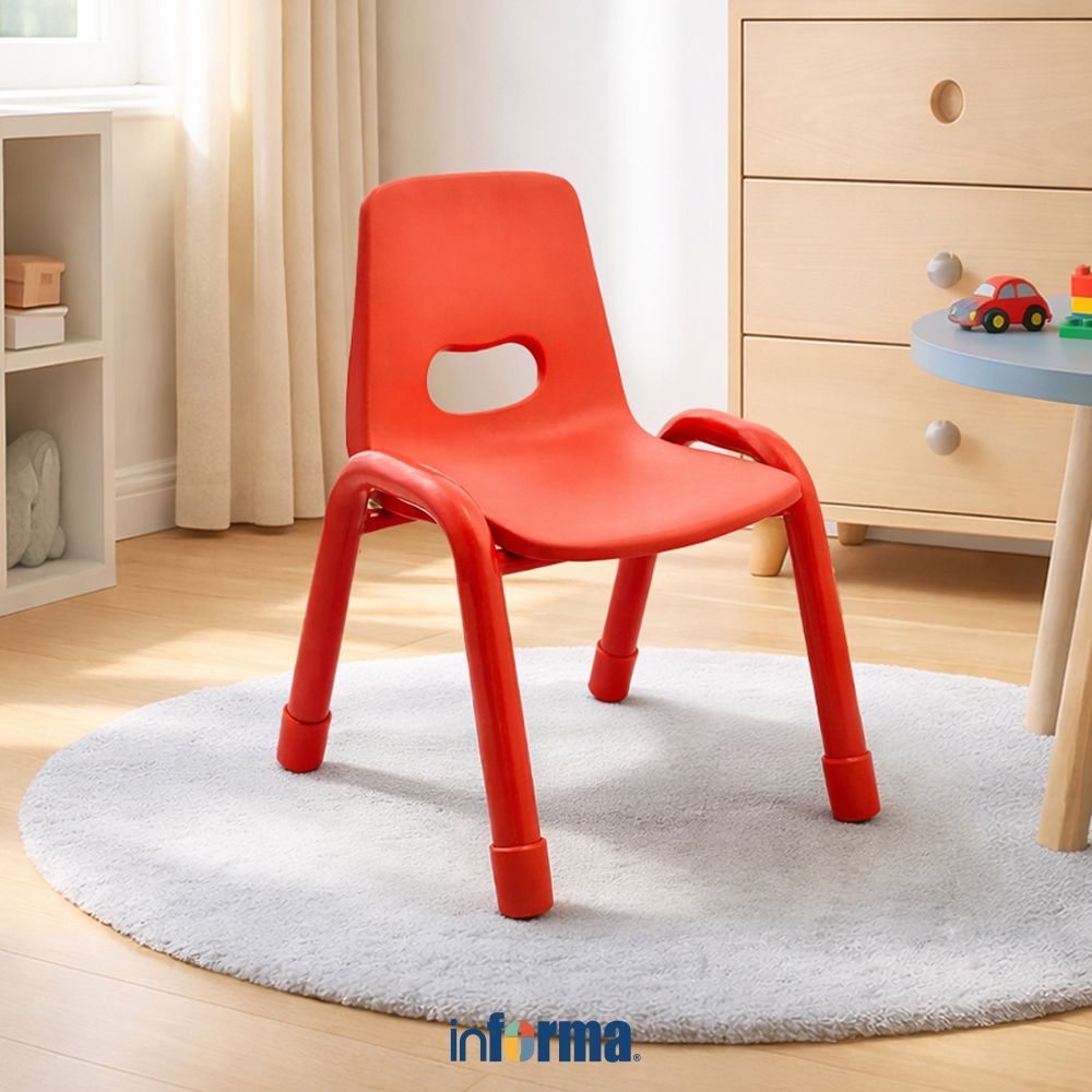 Informa Oya Kursi Anak - Merah Tempat Duduk Anak Kids Chair Bangku Sandaran Bangku Plastik Bangku Ke