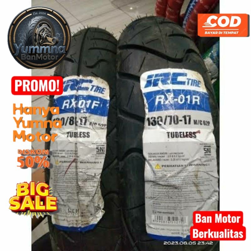 BAN DEPAN BELAKANG CBR 150 SECOND UKURAN 100/80 & 130/70 RING 17,,,