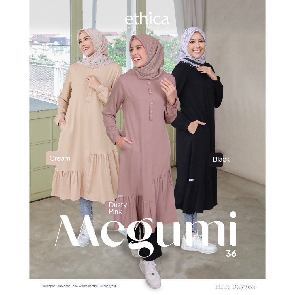 ATASAN ELEGAN ONLY ETHICA ORIGINAL MEGUMI 36 BLACK MEGUMI 36 CREAM MEGUMI 36 DUSTY PINK ATASAN ETHIC