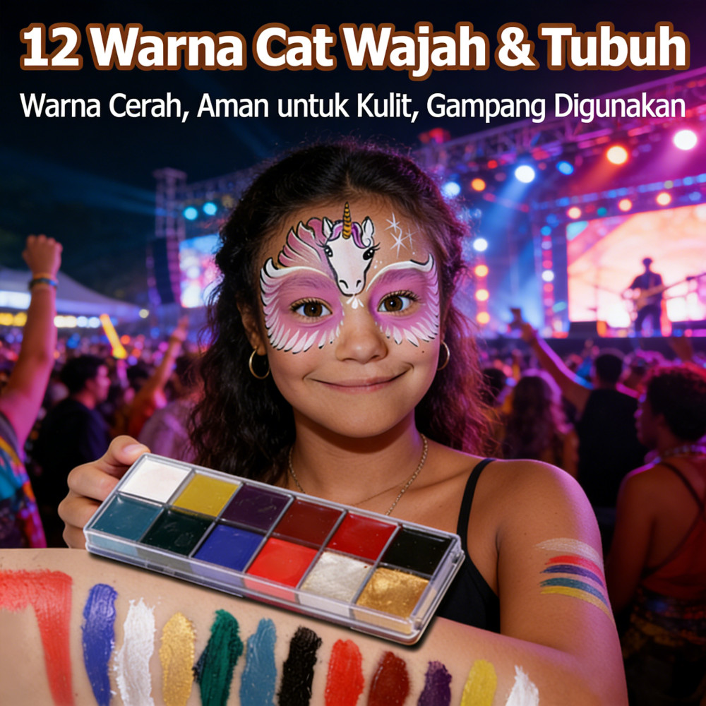 Painting Palette Body Wajah 12 Cat Face Wajah Painting Body