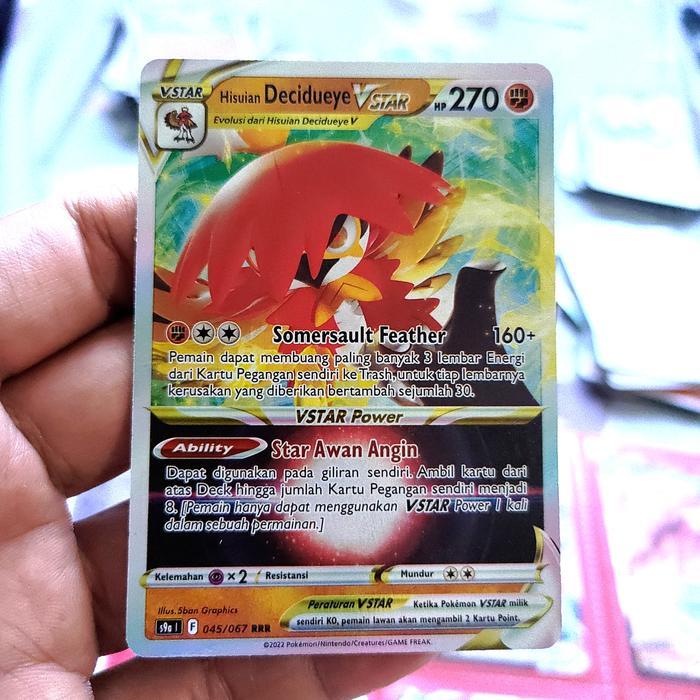 Kartu Pokemon TCG INDONESIA RR RRR Hisuian Decidueye Vstar