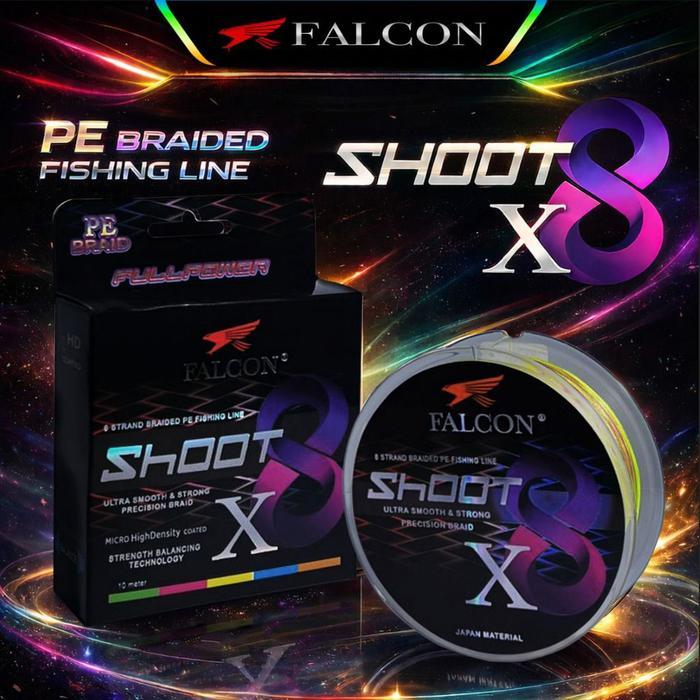 Promo SENAR PE FALCON Shoot X8 300/500 Meter-Multi Color - 300m-1.0 Terlaris