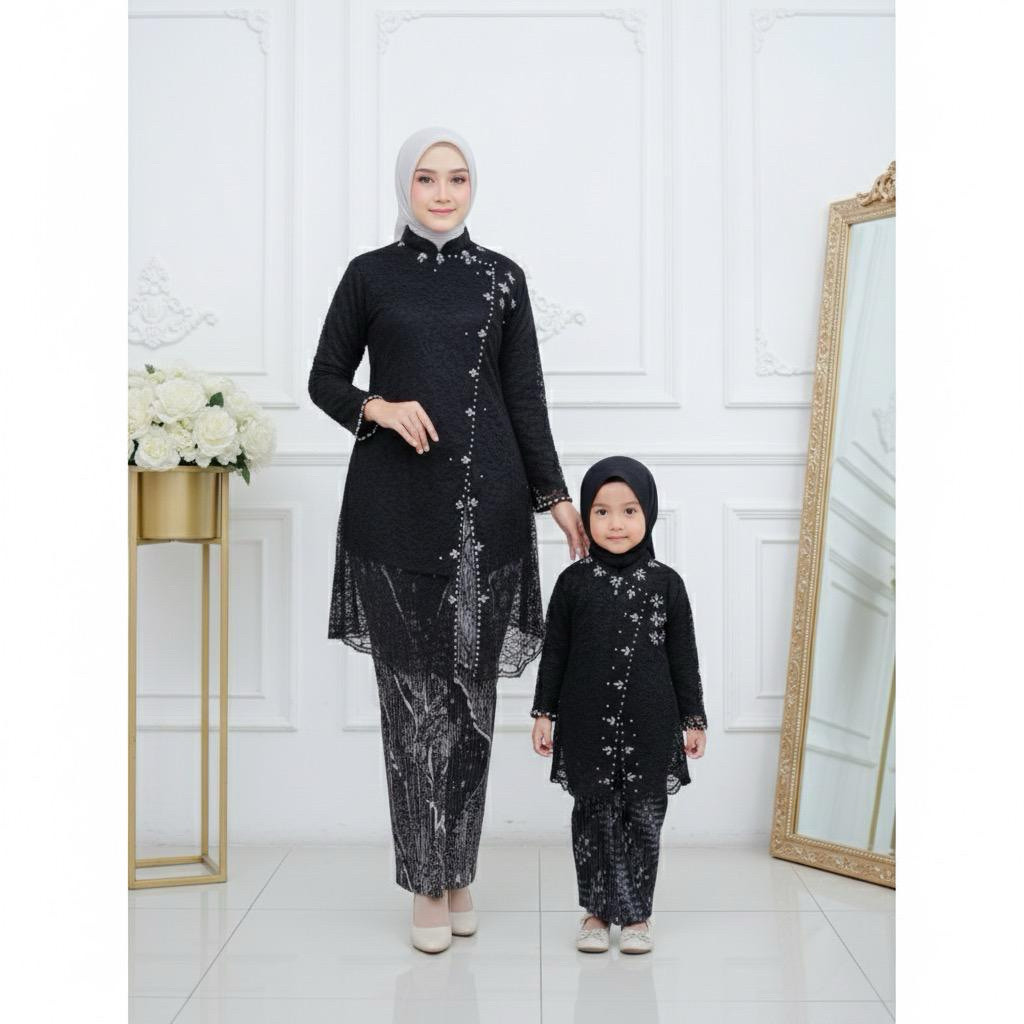 Kebaya Couplean Set Janggan Brukat Ibu Dan Anak kebaya Couple Terbaru Kebaya Couple Pesta Kekinian I