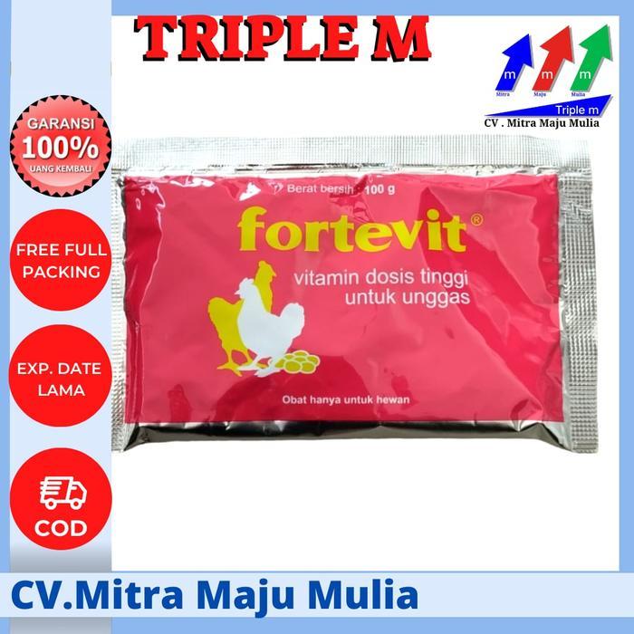 FORTEVIT 100 gram dan 250 gram - Vitamin Untuk Unggas - 100 gram