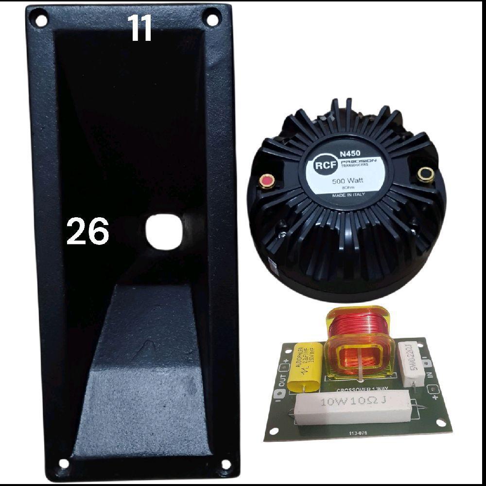 Paket Tweeter RCF N450 Plus Corong Besi 11x26 Dan Crossover Tweeter