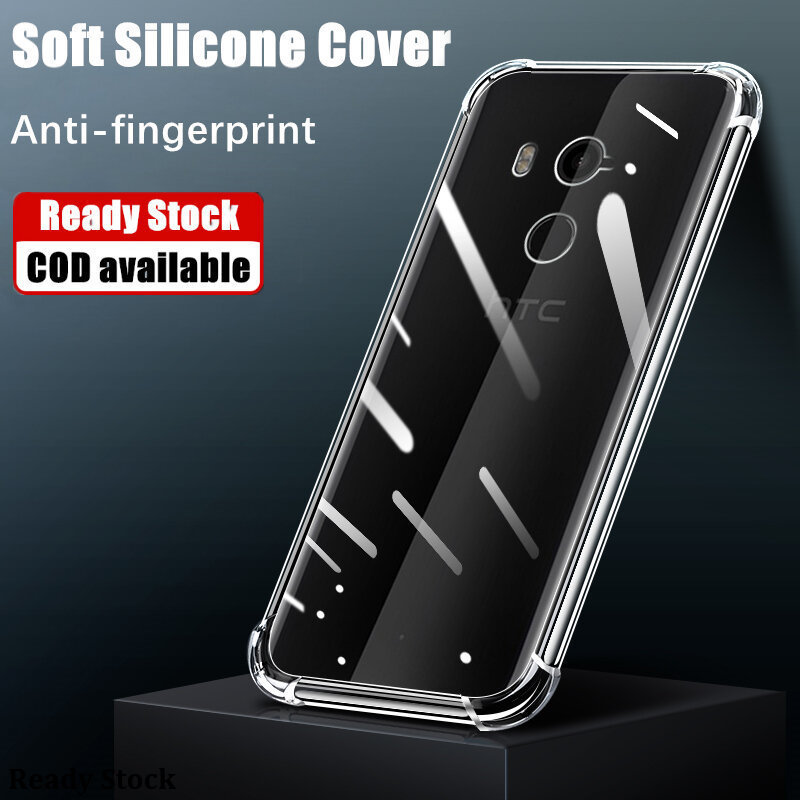Casing HP HTC U11 Plus Ponsel Pelindung Getaran Ultra Jernih Berbahan Jelly Lembut dengan Perlindung