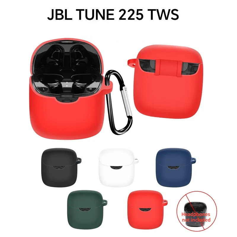 Silicone Protective Shell Anti-fall Earphone Case for JBL TUNE 225 TWS Wireless Bluetooth Earphones 