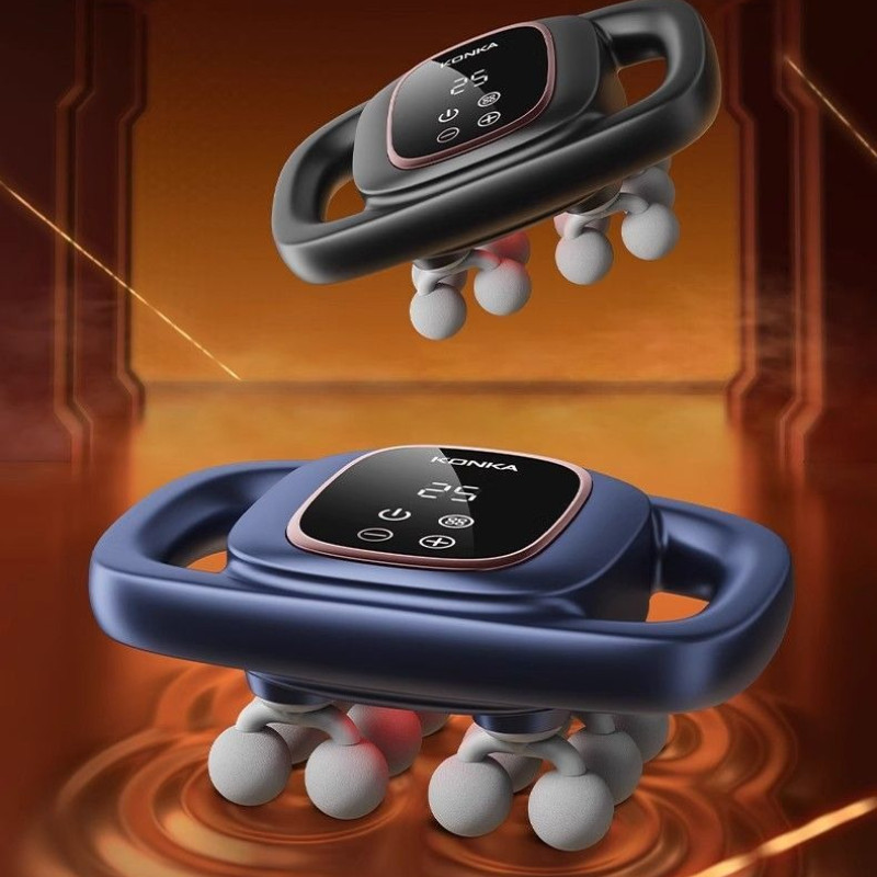 KONKA Fascia Gun Muscle Massager 12 Heads Electric Deep Tissue Whole Body Relaxation Powerful Pain R