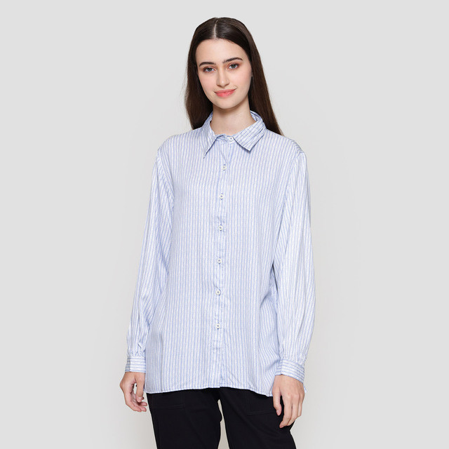 MxM Connexion Full Print Stripe Blouse Wanita 122854716
