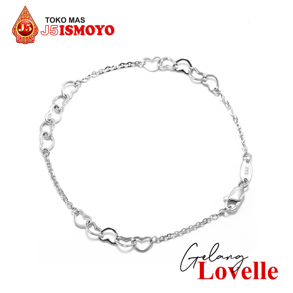 Gelang Emas Mas Asli White Gold Lovelle J5 Ismoyo
