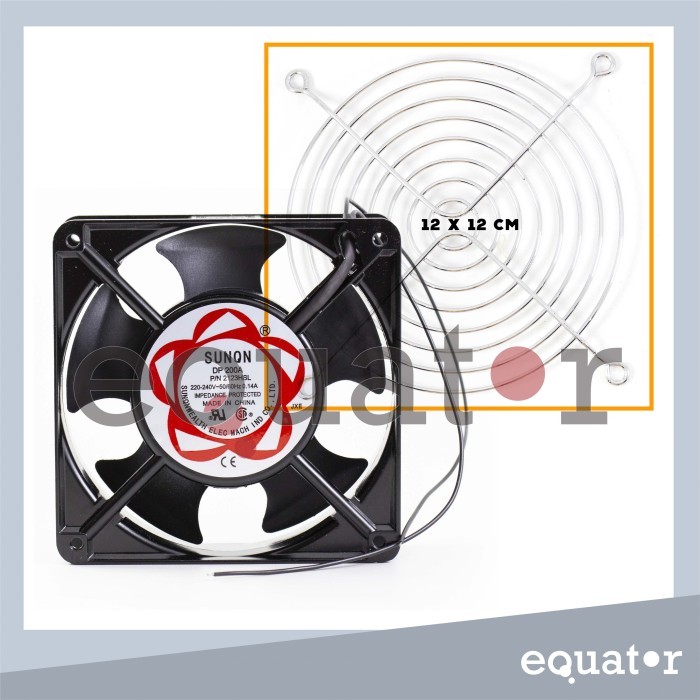 Kipas / Fan AC 220V 12x12 + Grill Fan