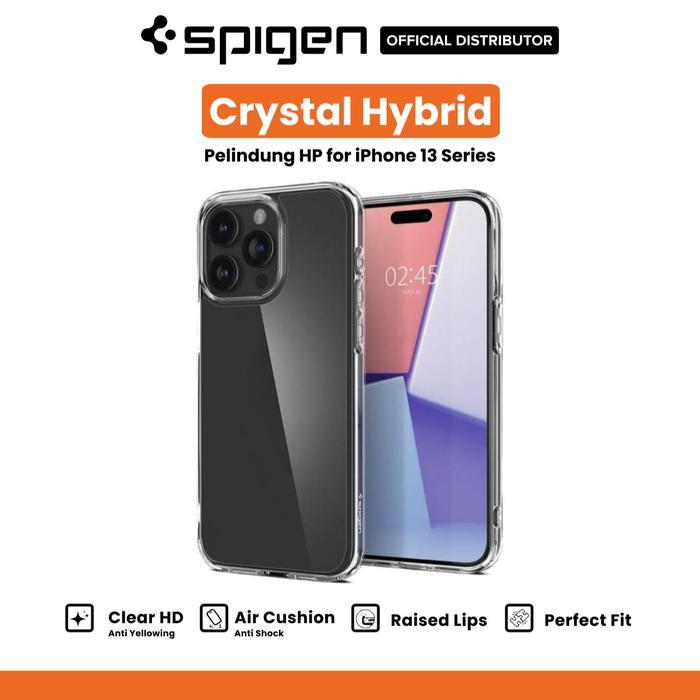 Case For iPhone 13 Pro Max Mini Spigen Crystal Hybrid Anti Crack Magsafe - Clear, 13