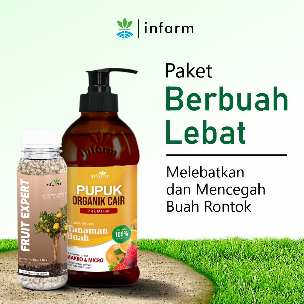 INFARM - Paket Pelebat Buah, Pupuk Booster Buah Anti Rontok Pupuk Organik Cair Melebatkan Buah