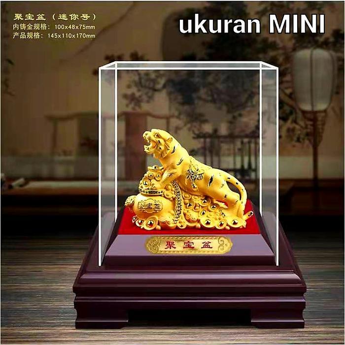 Promo Patung Macan Emas 2022 Komplit Set Box Gift Set Kado Imlek Premium - ukuran MINIOri