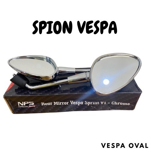 Spion Vespa Sprint Oval Dan Bulat NPS Chrome Piaggio