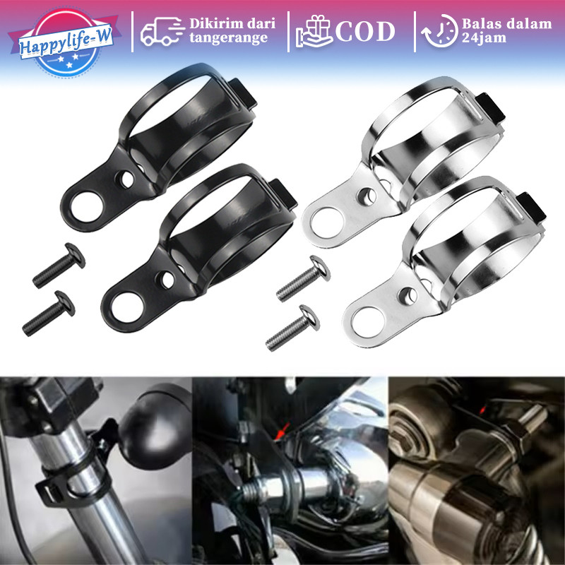 2pcs Briket Lampu Tembak Motor Breket Dudukan Lampu Sorot Motor Braket Lampu Sein Sepeda Motor