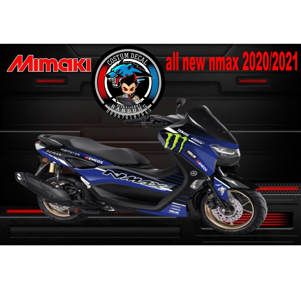 Decal Stiker Full Body new Nmax 2020 2021 MOVISTAR VARIASI STICKER DECAL EMBLEM TAHAN LAMA