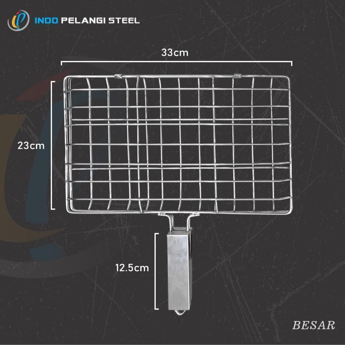 Jepit Panggangan Ikan Bakar Stainless Steel | Panggangan Besar Tanggung - Panggangan Besar