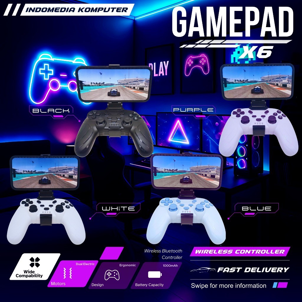 Gamepad Single Android Bluetooth X6 Gamepad Bluetooth Android X6 Single 4 Colour