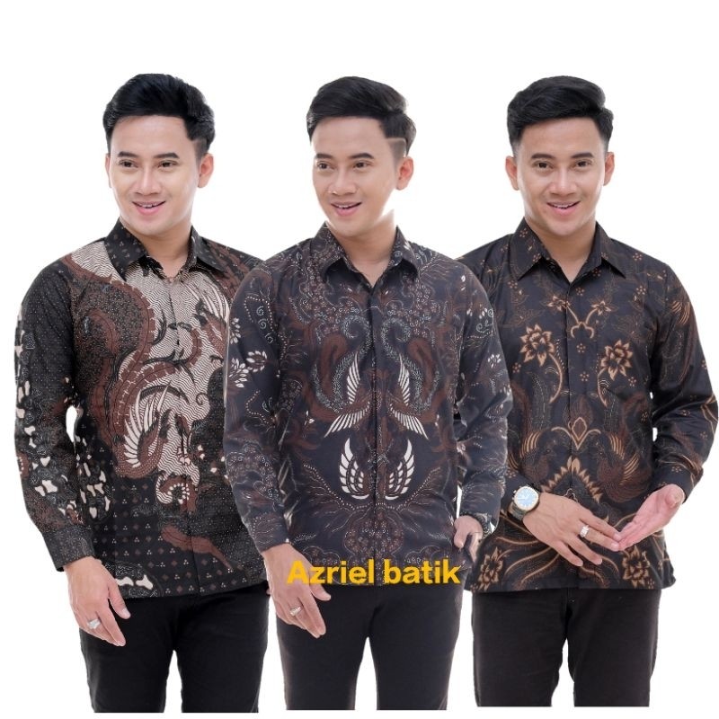 tutikonlinestore Kemeja Azriel Batik Pria Katun Poli Adem Nyaman