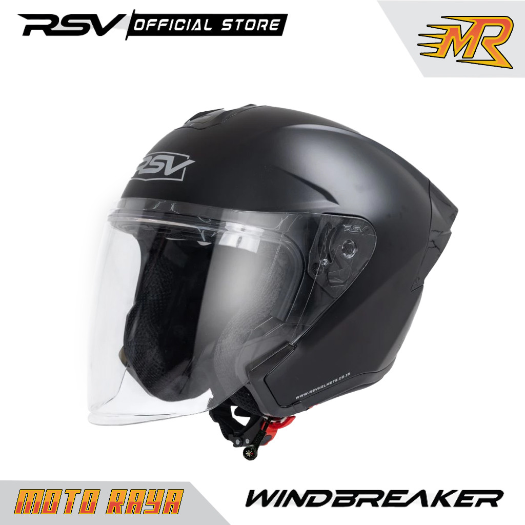 HELM RSV WINDBREAKER BLACK DOFF RSV HELMET HALF FACE