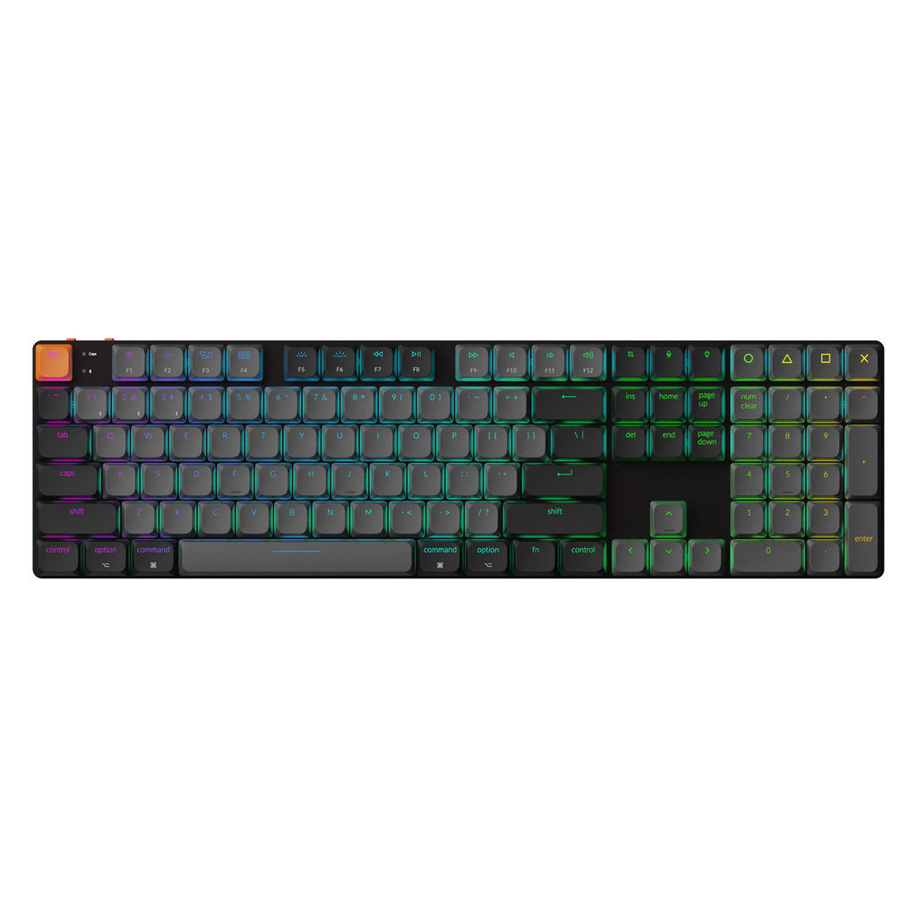 Keyron K5 V2 QMK Wireless Custom Meanical Keyboard RGB Backlit Low-Profile Swit Double-Shot PBT Keyc