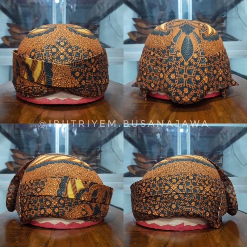 Blangkon Solo Kasatriyan Alusan Batik Printing Motif Cakar