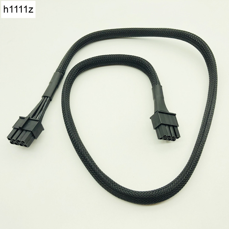 Black 650mm Sleeved 8pin CPU Power Cable 8Pin to 8(4+4)-Pin Modular Power Supply Cables for Corsair 