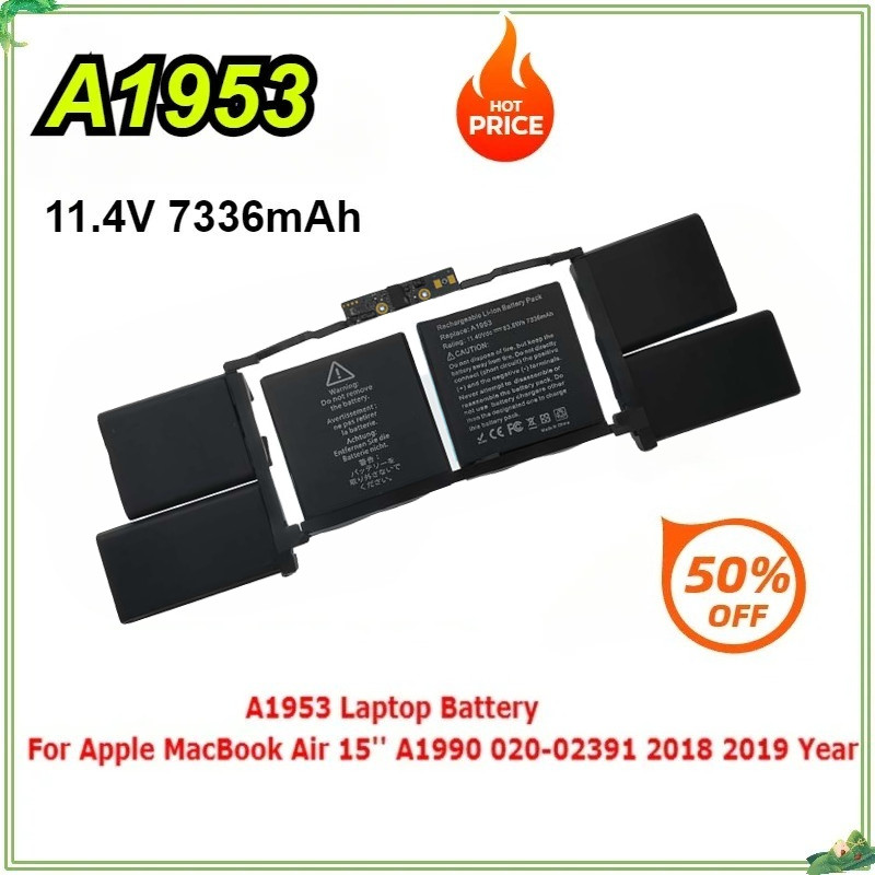 New A1953 Laptop Battery for Apple MacBook Air 15'' A1990 020-02391 2018 2019 Year Replacement Batte