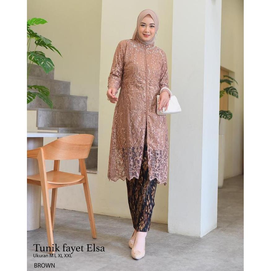 Tunik Payet Salsa / Kebaya Modern Original / Kebaya Kondangan Wisuda Pesta Bridesmaid Kekinian lamar